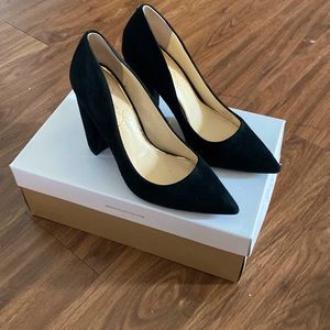 Jessica Simpson black suede heels . Size 7M.